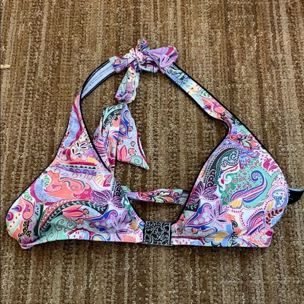 ABS by Allen Schrawtz halter Bikini Top